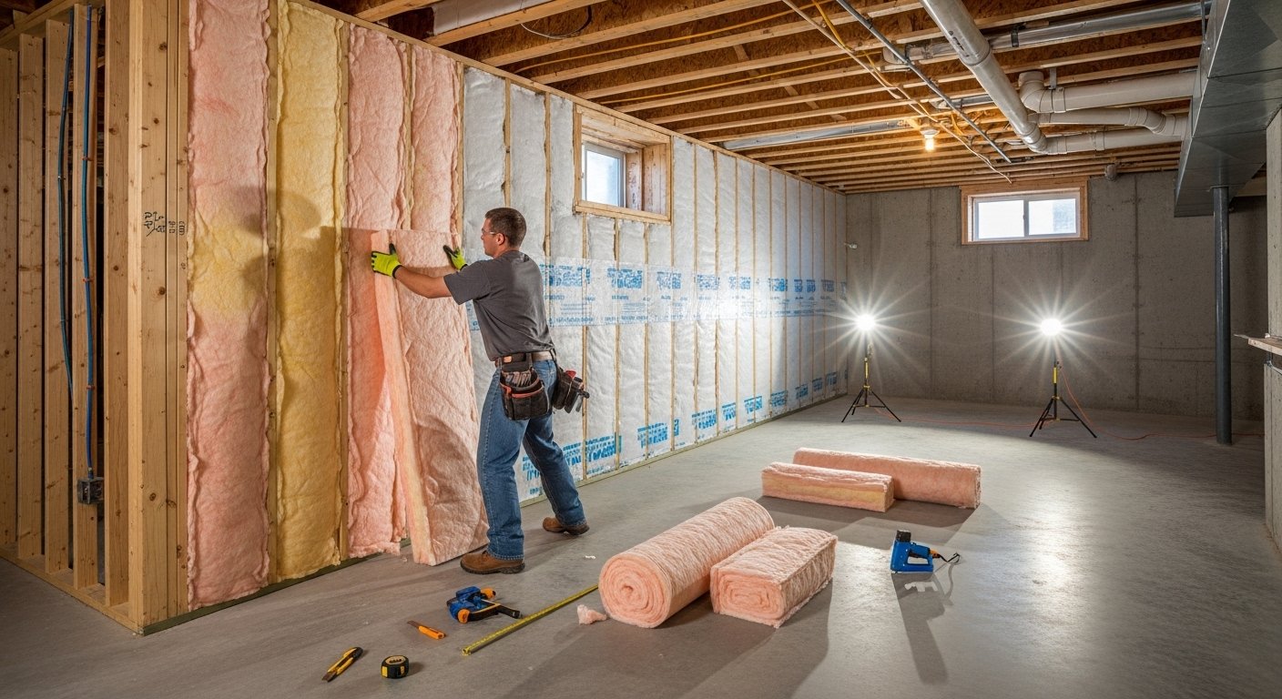 Basement Insulation work for improved comfort